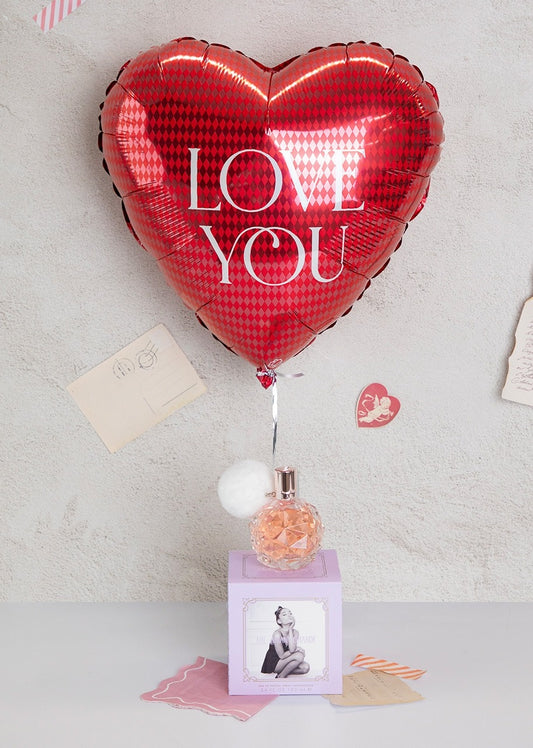 Perfume Ariana Grande con Globo Love You